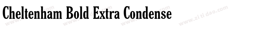 Cheltenham Bold Extra Condensed BT字体转换